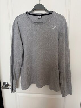 Gymshark Gray Long-Sleeve Crewneck Training Top